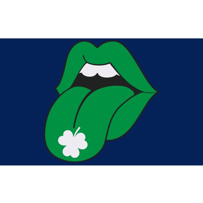 Lips Tongue Irish Shamrock St Patricks Bumper Sticker