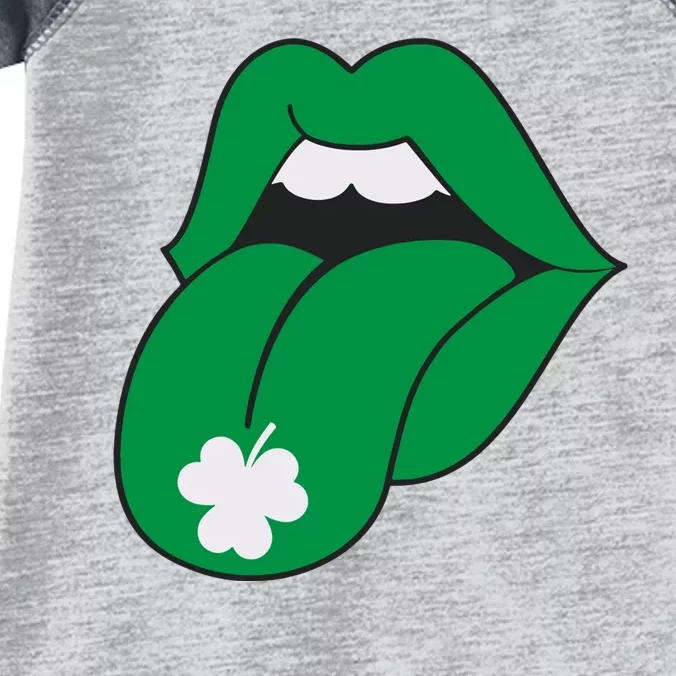 Lips Tongue Irish Shamrock St Patricks Infant Baby Jersey Bodysuit