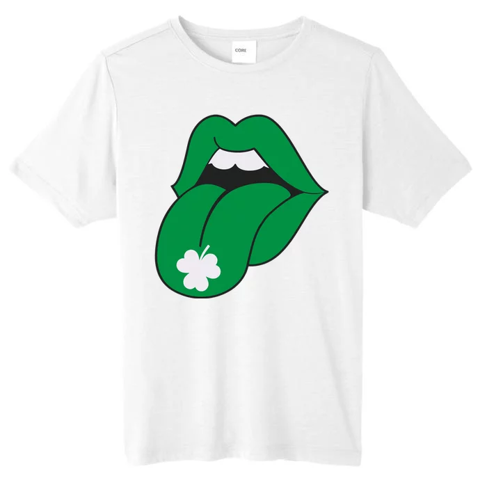 Lips Tongue Irish Shamrock St Patricks ChromaSoft Performance T-Shirt