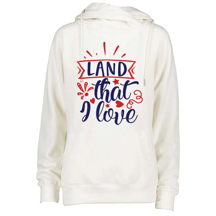 Land That I Love Meaningful Gift Womens Funnel Neck Pullover Hood