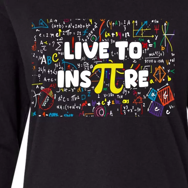 Live To Inspire Pi 3 14 Math Teacher Pi National Day Gift Womens Cotton Relaxed Long Sleeve T-Shirt