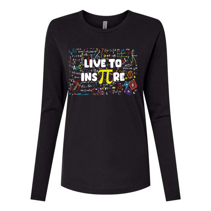 Live To Inspire Pi 3 14 Math Teacher Pi National Day Gift Womens Cotton Relaxed Long Sleeve T-Shirt