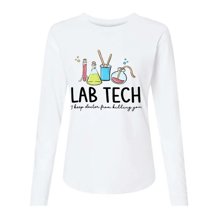 Lab Tech I Keep Doctors From Killin You Medical Technologist Lab Week Womens Cotton Relaxed Long Sleeve T-Shirt