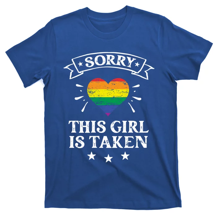 Lgbtqai This Is Taken Flag Valentine´s Day Lesbian Gift Cool Gift T-Shirt