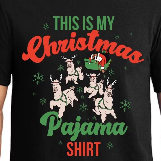 Llama This Is My Christmas Pajama Gift Pajama Set