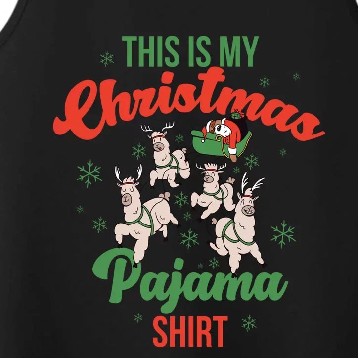 Llama This Is My Christmas Pajama Gift Performance Tank