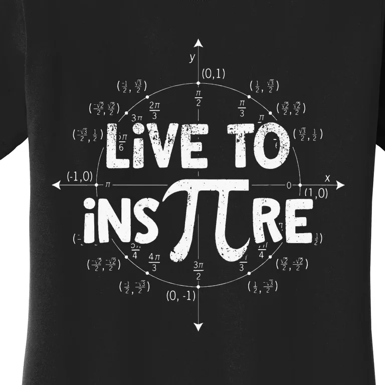 Live to Inspire Pi Day 3.14 Math funny teacher Women's T-Shirt