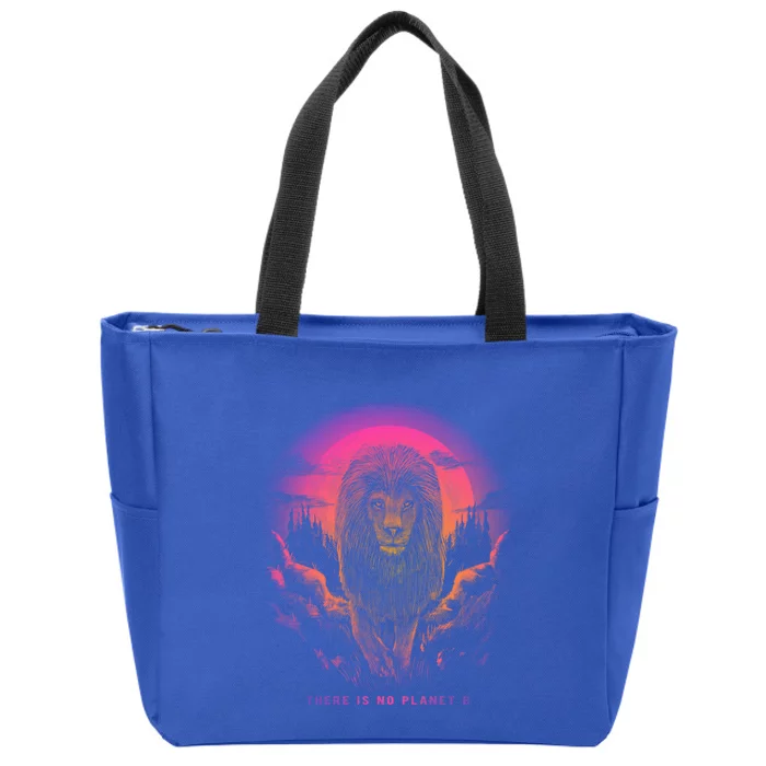 Lion: There Is No Planet B Gift Climate Change Is Real! Meaningful Gift Zip Tote Bag