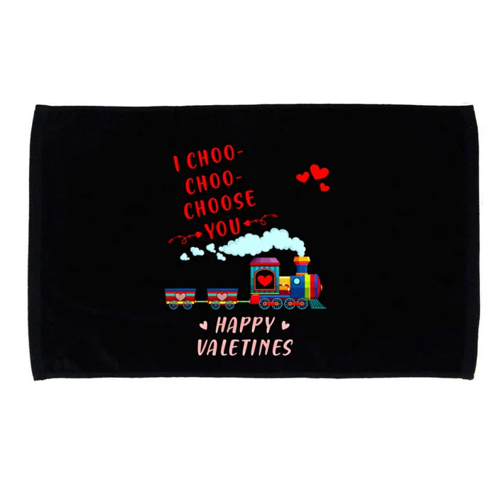 Love Train I Choose You Funny Happy Valentines Day And Lover Meaningful Gift Microfiber Hand Towel