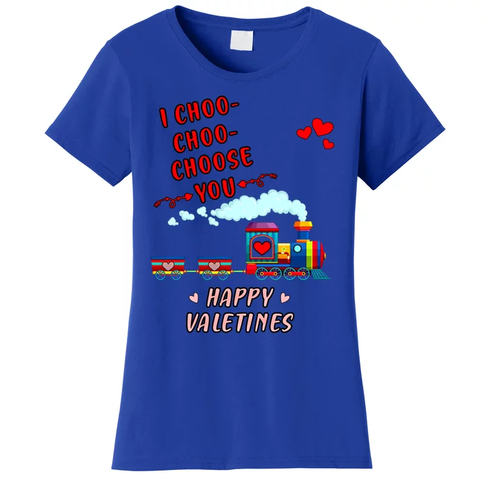 Love Train I Choose You Funny Happy Valentines Day And Lover Meaningful Gift Women's T-Shirt