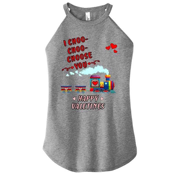 Love Train I Choose You Funny Happy Valentines Day And Lover Meaningful Gift Women’s Perfect Tri Rocker Tank