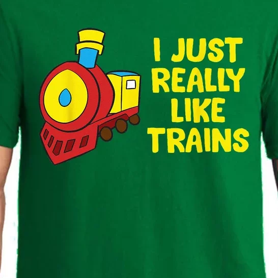 Locomotive Train I Just Really Like Trains Pajama Set