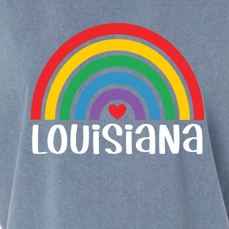 Louisiana Travel I Love Louisiana Usa Gift Garment-Dyed Women's Muscle Tee