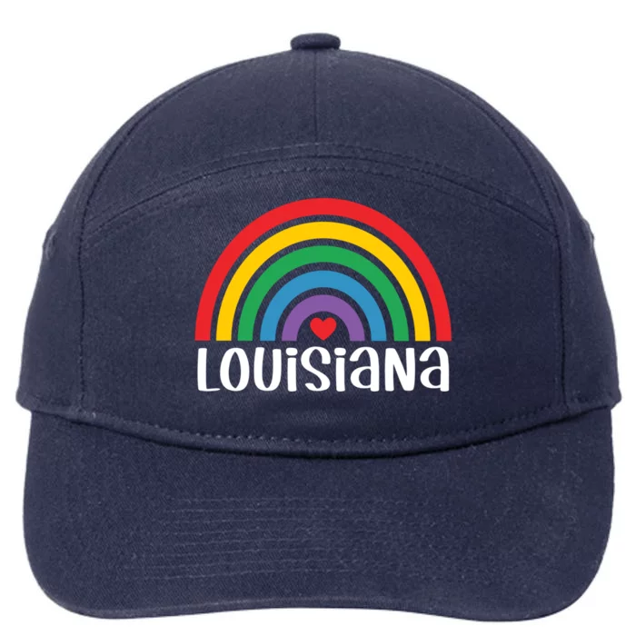 Louisiana Travel I Love Louisiana Usa Gift 7-Panel Snapback Hat