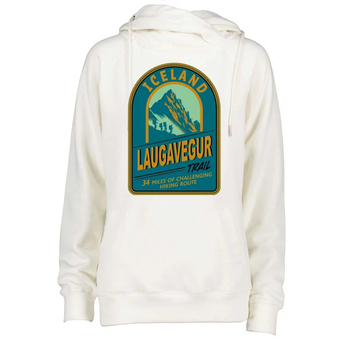 Laugavegur Trail Iceland Womens Funnel Neck Pullover Hood