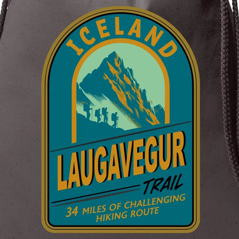 Laugavegur Trail Iceland Drawstring Bag