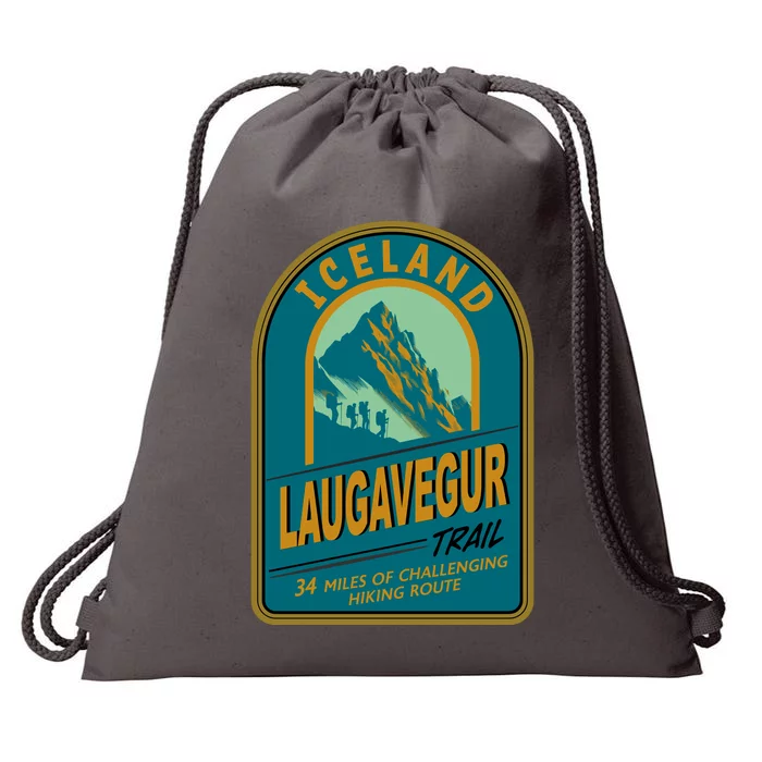 Laugavegur Trail Iceland Drawstring Bag