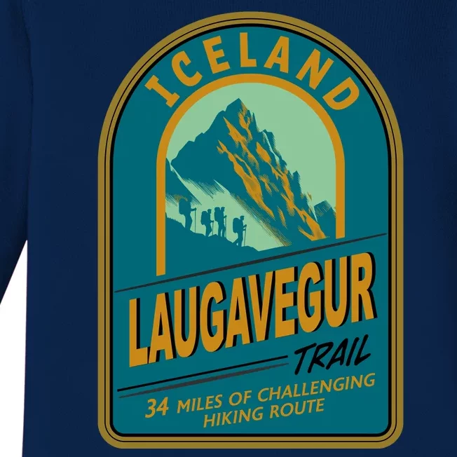 Laugavegur Trail Iceland Baby Long Sleeve Bodysuit