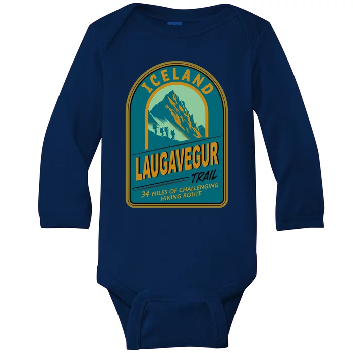 Laugavegur Trail Iceland Baby Long Sleeve Bodysuit