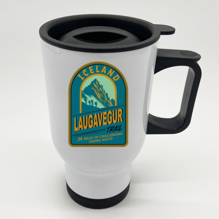 Laugavegur Trail Iceland Front & Back Stainless Steel Travel Mug