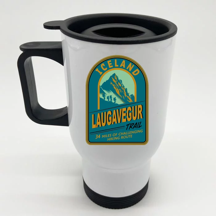 Laugavegur Trail Iceland Front & Back Stainless Steel Travel Mug