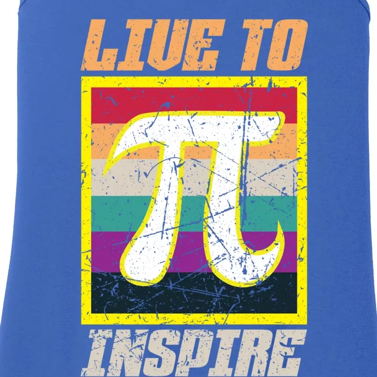 Live To Inspire Pi Day 3 14 March 14th Math Teacher Pi Gift Ladies Essential Tank