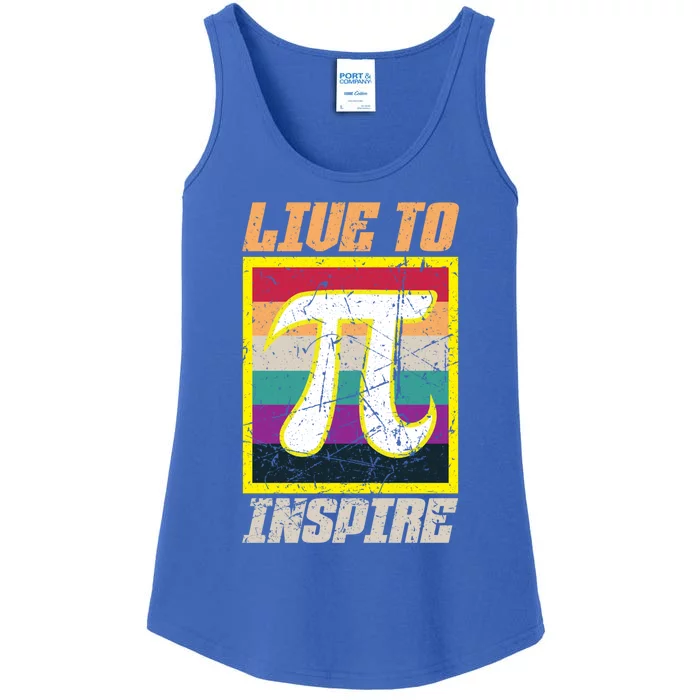 Live To Inspire Pi Day 3 14 March 14th Math Teacher Pi Gift Ladies Essential Tank