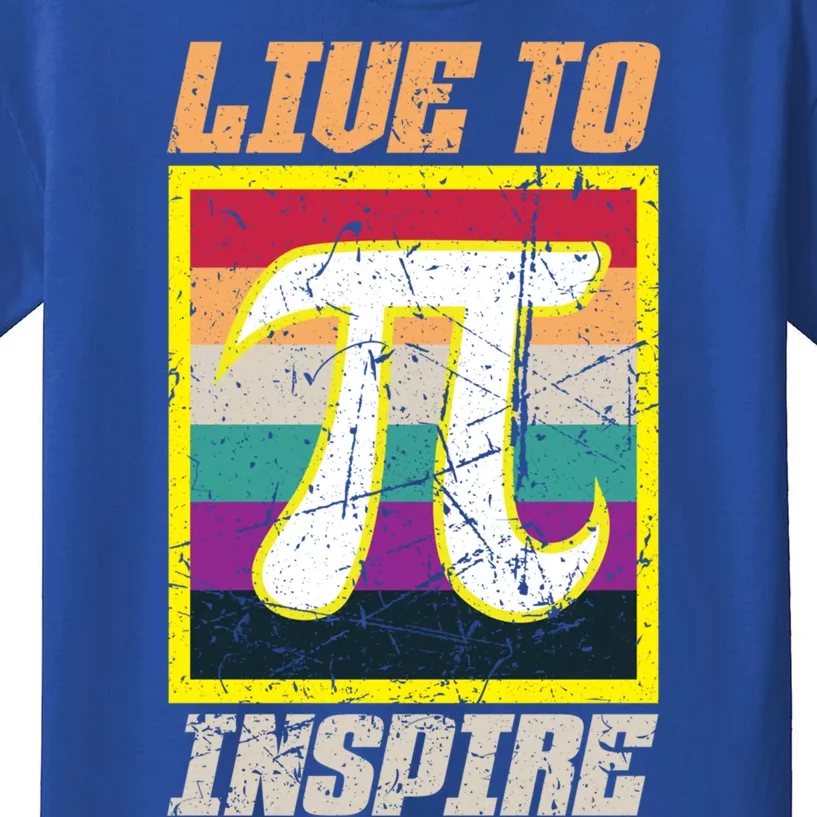 Live To Inspire Pi Day 3 14 March 14th Math Teacher Pi Gift Kids T-Shirt