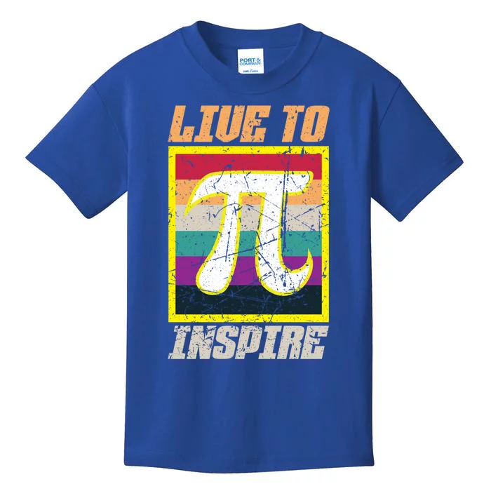 Live To Inspire Pi Day 3 14 March 14th Math Teacher Pi Gift Kids T-Shirt