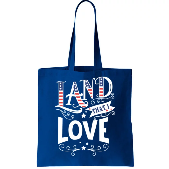 Land That I Love Banner Font Gift Tote Bag