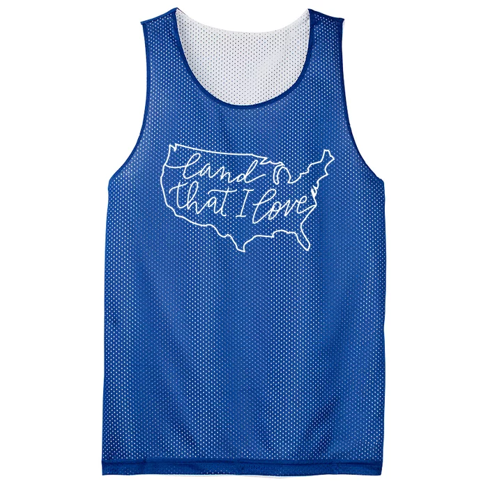 Land That I Love Meaningful Gift Mesh Reversible Basketball Jersey Tank