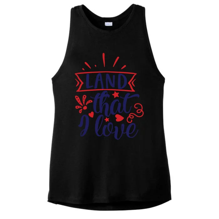 Land That I Love Gift Ladies Tri-Blend Wicking Tank