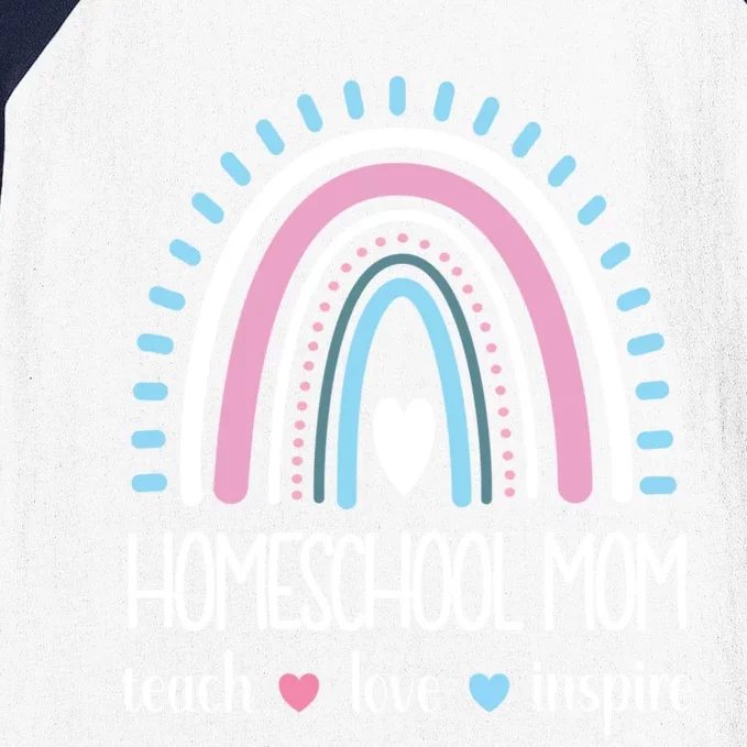 Love Teach Inspire Homeschool Mom Appreciation Teacher Great Gift Baseball Sleeve Shirt