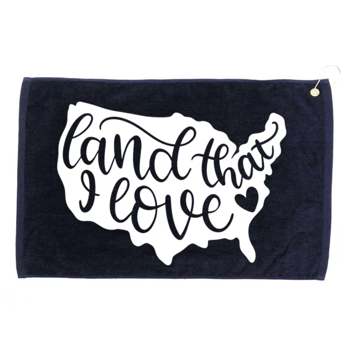 Land That I Love USA Flag Independence Day Grommeted Golf Towel