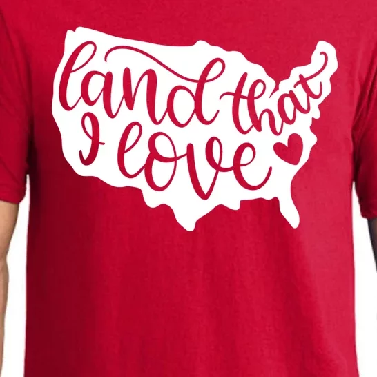 Land That I Love USA Flag Independence Day Pajama Set