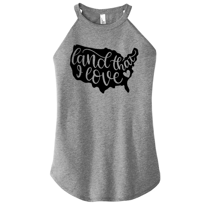 Land That I Love USA Flag Independence Day Women’s Perfect Tri Rocker Tank