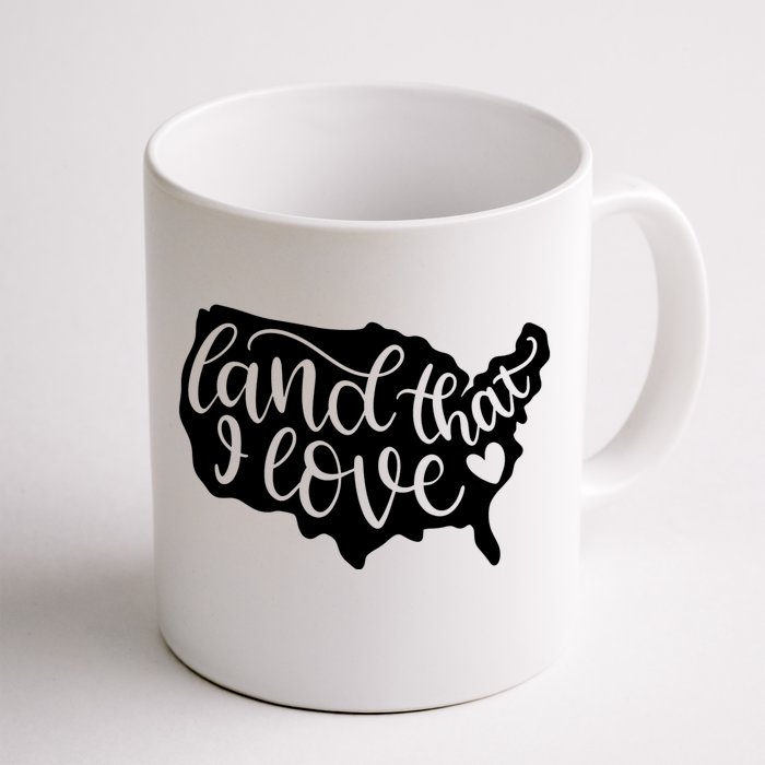 Land That I Love USA Flag Independence Day Front & Back Coffee Mug