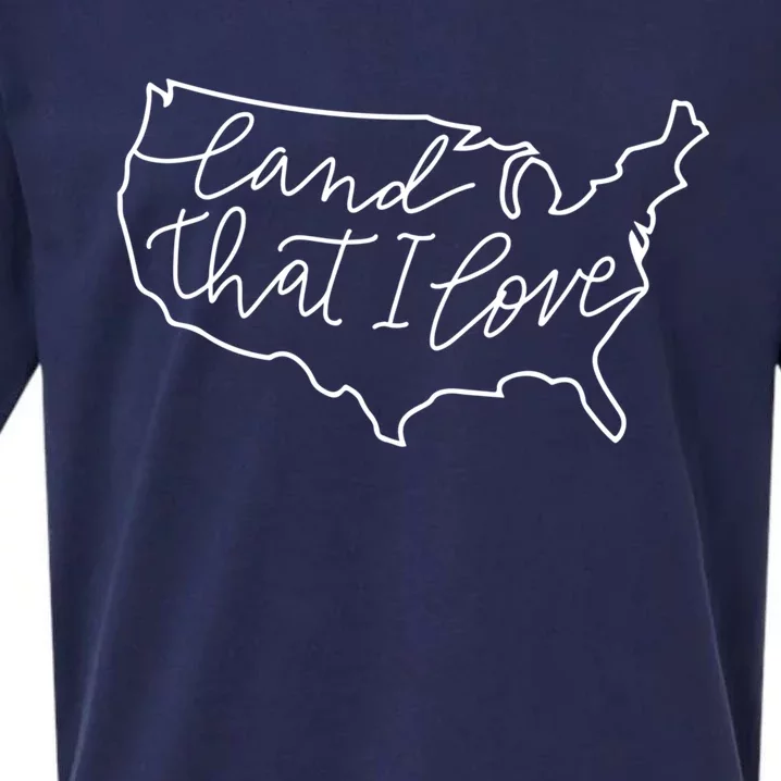 Land That I Love America Gift Sueded Cloud Jersey T-Shirt