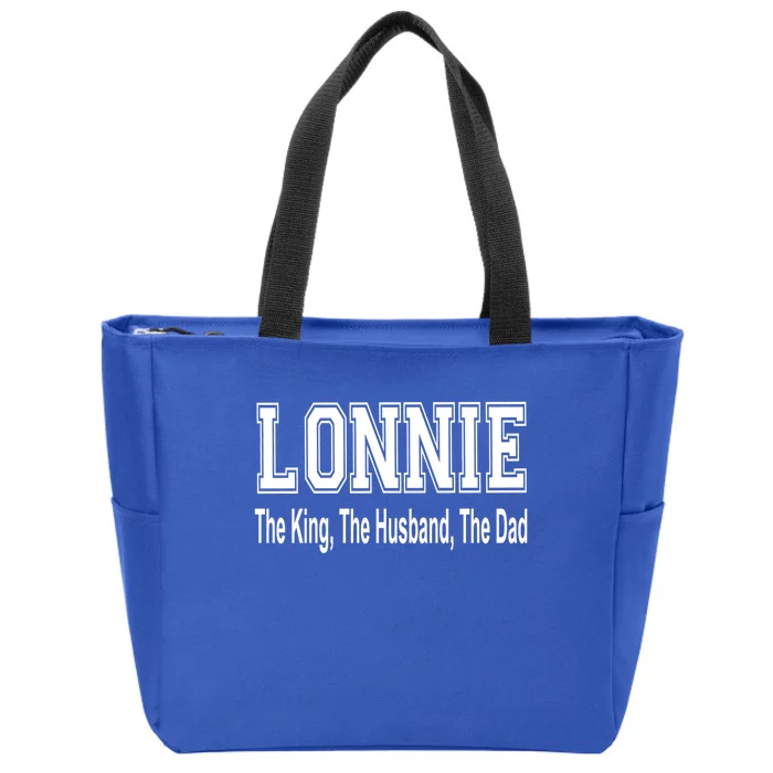 Lonnie The King The Husband The Dad Cute Gift Zip Tote Bag