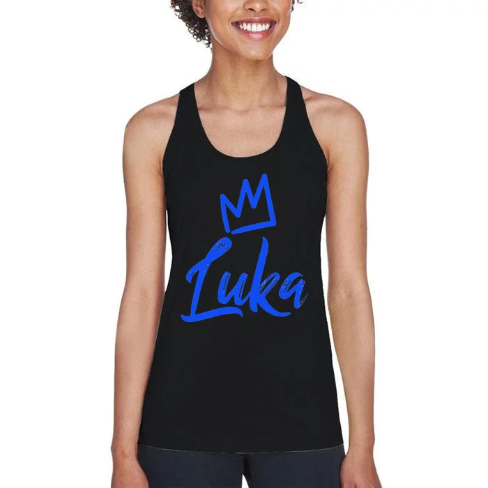 Luka The King Blue Crown Called Luka Women's Racerback Tank