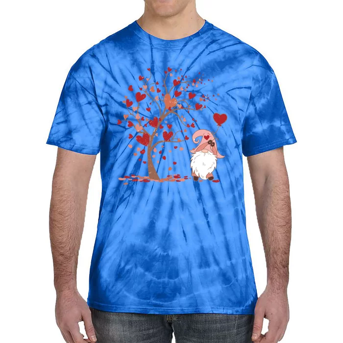 Love Tree Love Heart Gnome Dating Valentines Day Cool Gift Tie-Dye T-Shirt