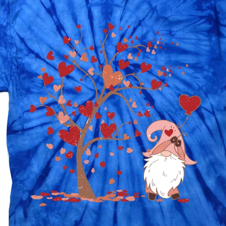 Love Tree Love Heart Gnome Dating Valentines Day Cool Gift Tie-Dye T-Shirt