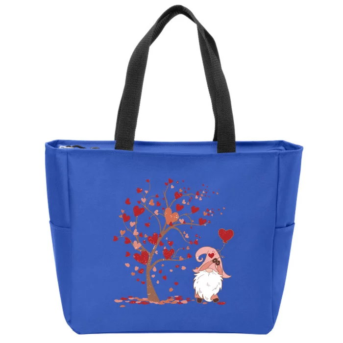 Love Tree Love Heart Gnome Dating Valentines Day Cool Gift Zip Tote Bag