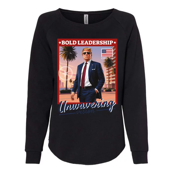 Leadership Trump Womens California Wash Sweatshirt