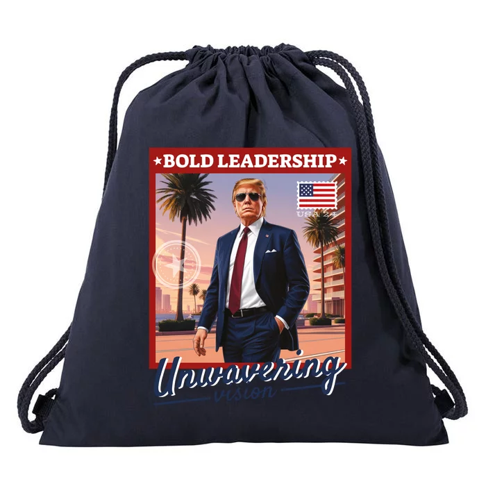 Leadership Trump Drawstring Bag