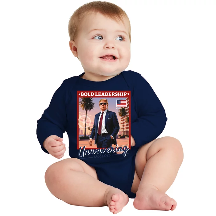 Leadership Trump Baby Long Sleeve Bodysuit