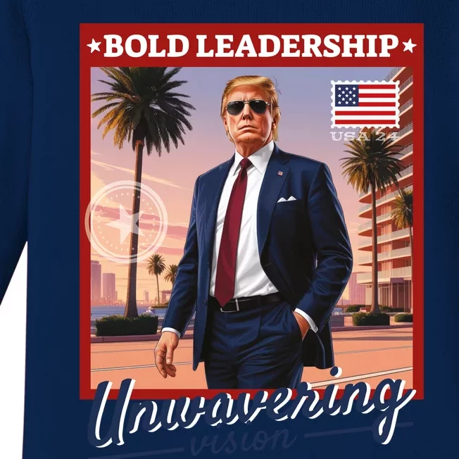 Leadership Trump Baby Long Sleeve Bodysuit