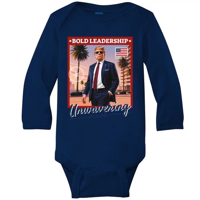 Leadership Trump Baby Long Sleeve Bodysuit