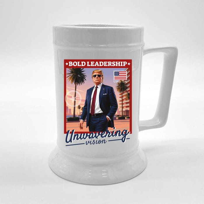 Leadership Trump Front & Back Beer Stein