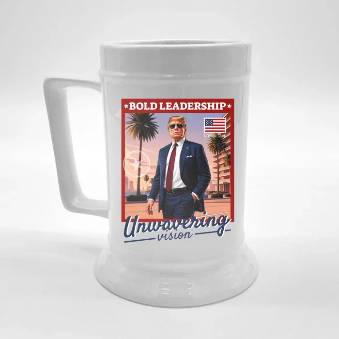 Leadership Trump Front & Back Beer Stein